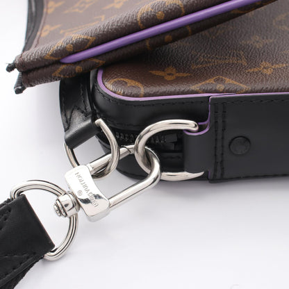 LOUIS VUITTON Trio Messenger Monogram Macassar Bag Brown