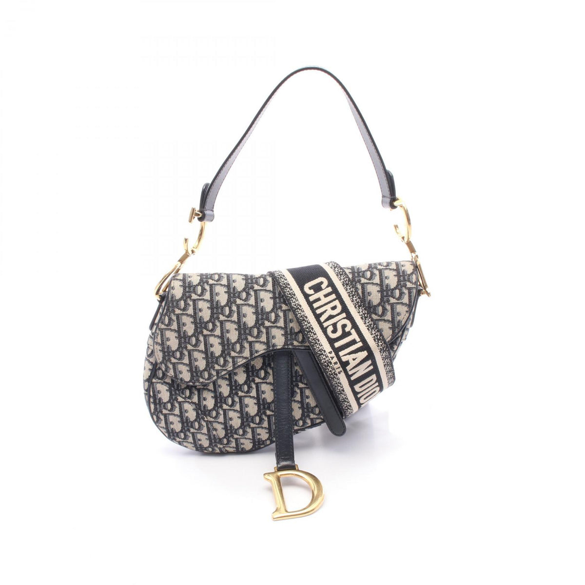 Dior SADDLE Oblique Canvas Bag Navy