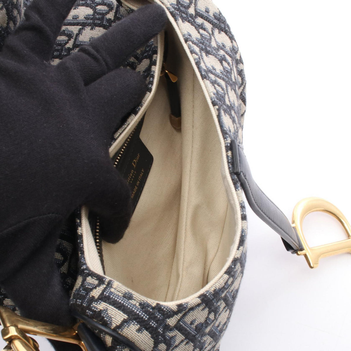 Dior SADDLE Oblique Canvas Bag Navy