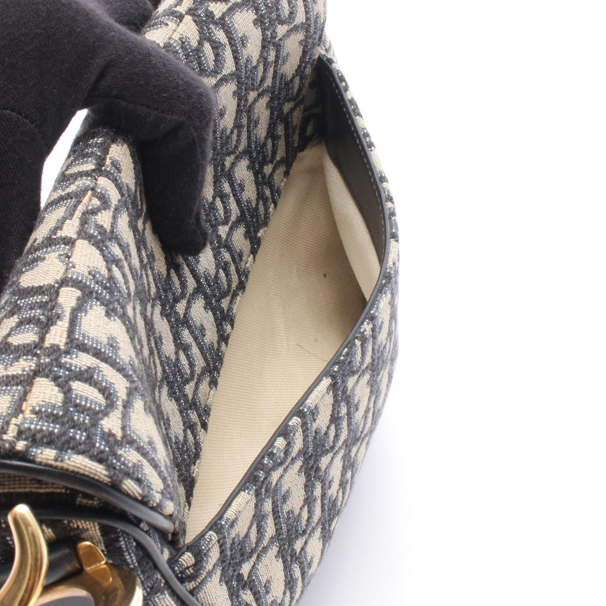 Dior SADDLE Oblique Canvas Bag Navy