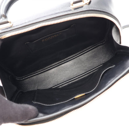 CHANEL Matelassé Top Handle Bag Black