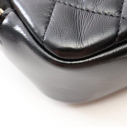CHANEL Matelassé Top Handle Bag Black