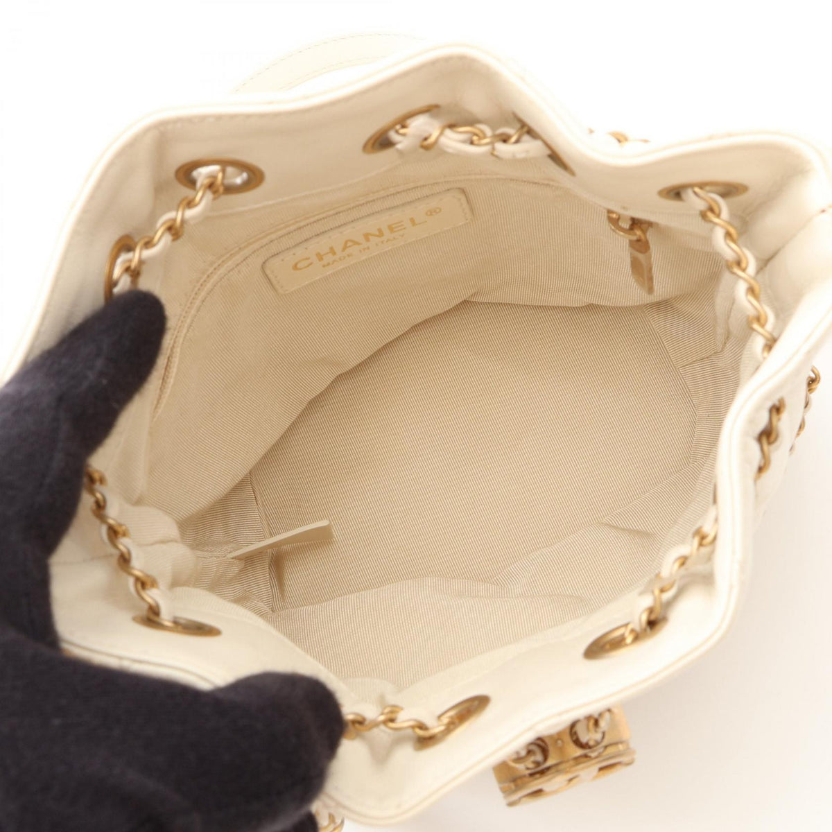 CHANEL Matelasse Drawstring Shoulder Bag