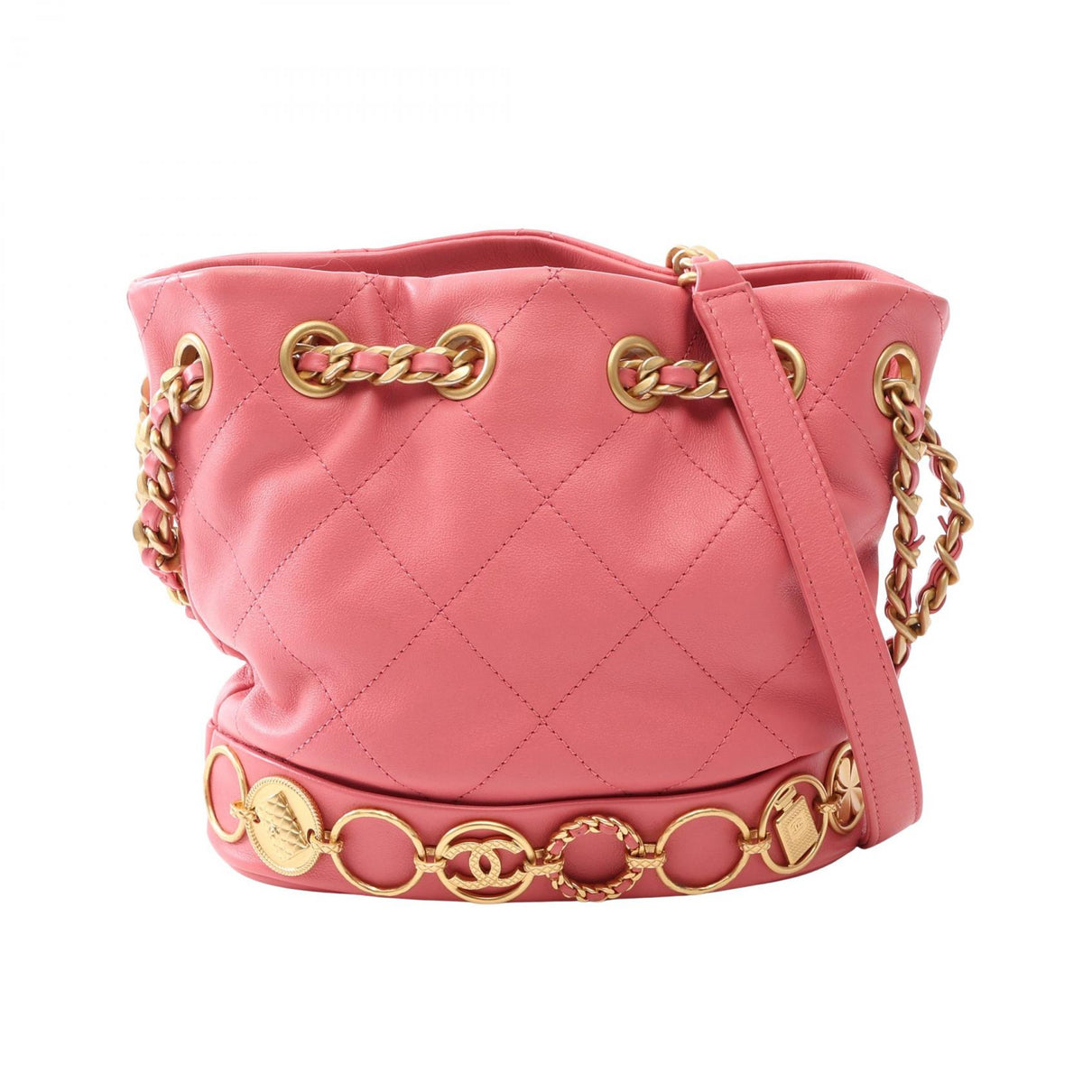 CHANEL Matelasse Lambskin Bag Pink