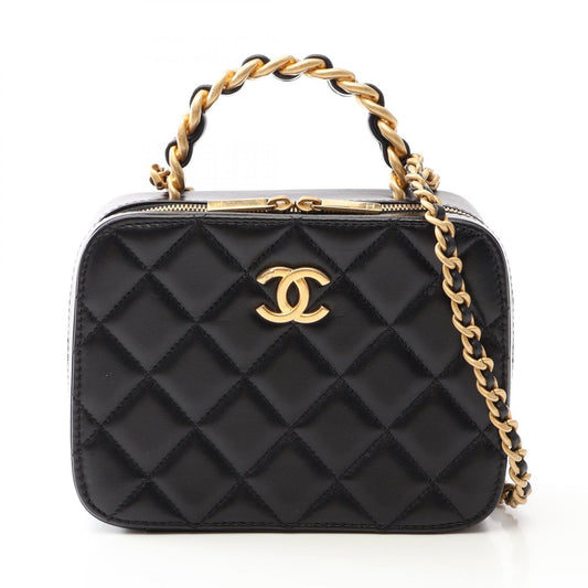 CHANEL Matelasse Vanity Lambskin Bag Black
