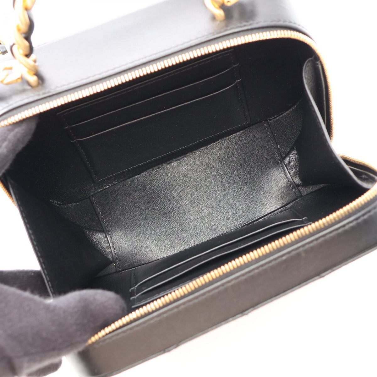 CHANEL Matelasse Vanity Lambskin Bag Black