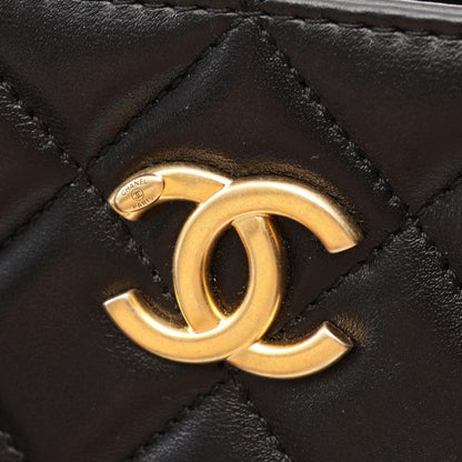 CHANEL Matelasse Vanity Lambskin Bag Black