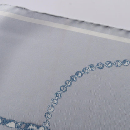 CHANEL Silk Coco Mark All Over Scarf Blue