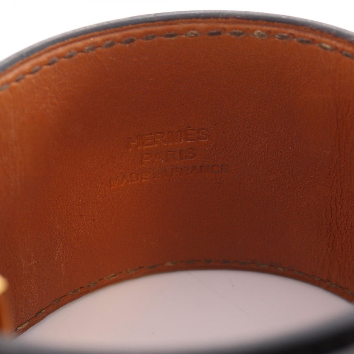 HERMES Collier de Chien Box Calf Bangle Size S