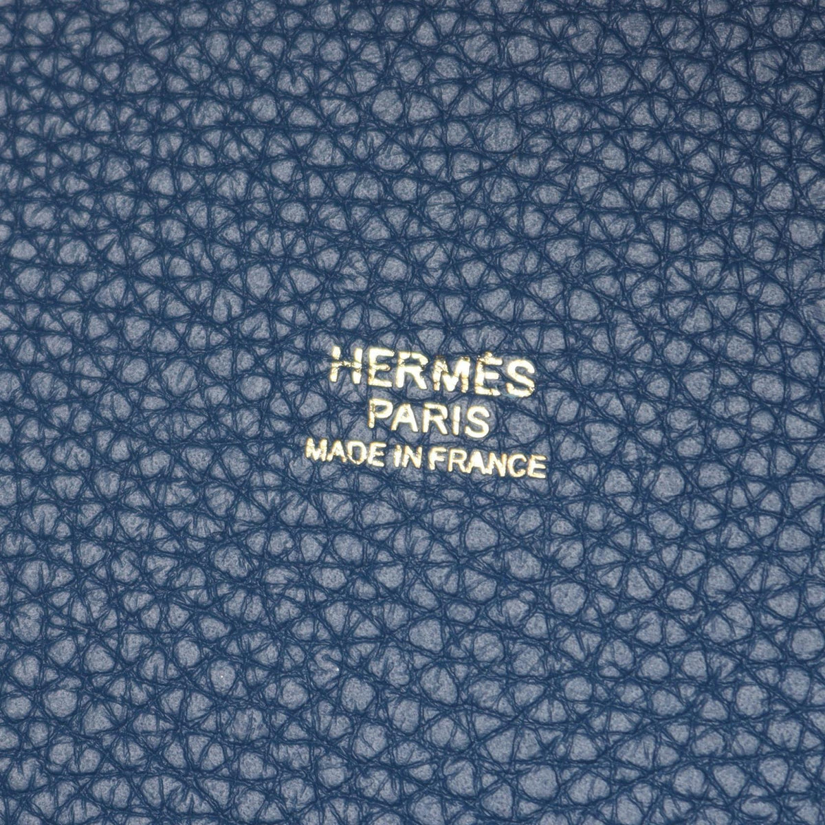 HERMES Picotin Lock MM Taurillon Bag Blue