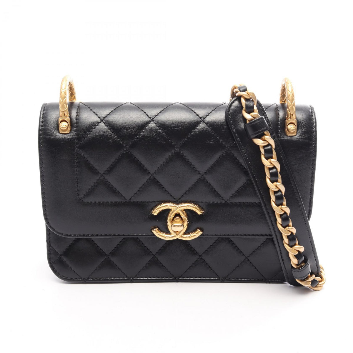 CHANEL Matelasse Small Flap Bag Black