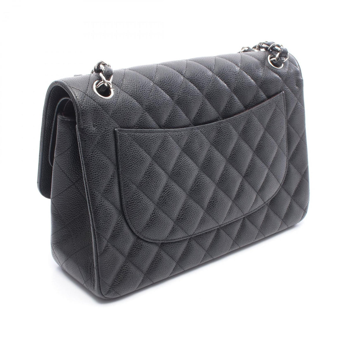 CHANEL Matelasse 30 Caviar Skin Bag, Black