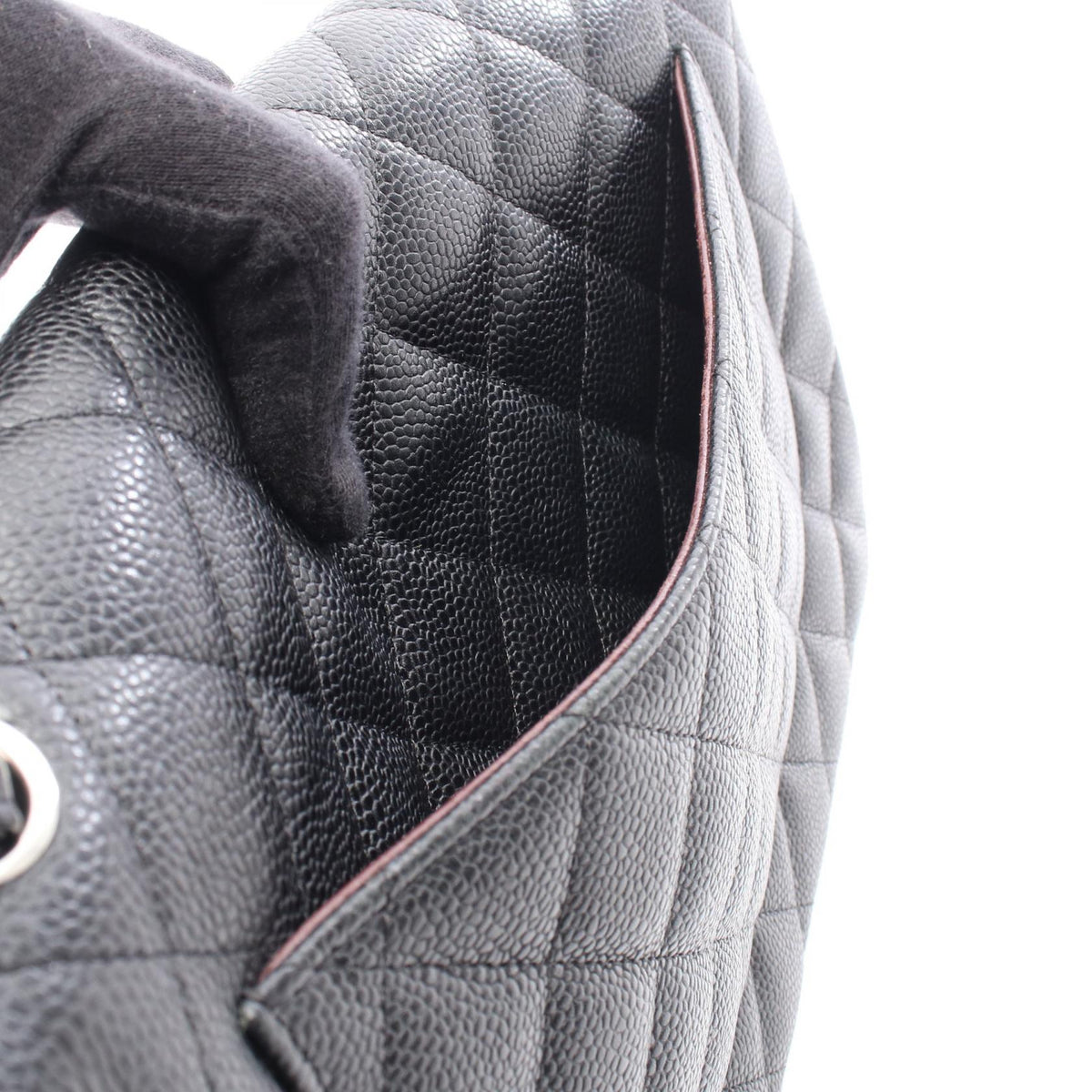 CHANEL Matelasse 30 Caviar Skin Bag, Black