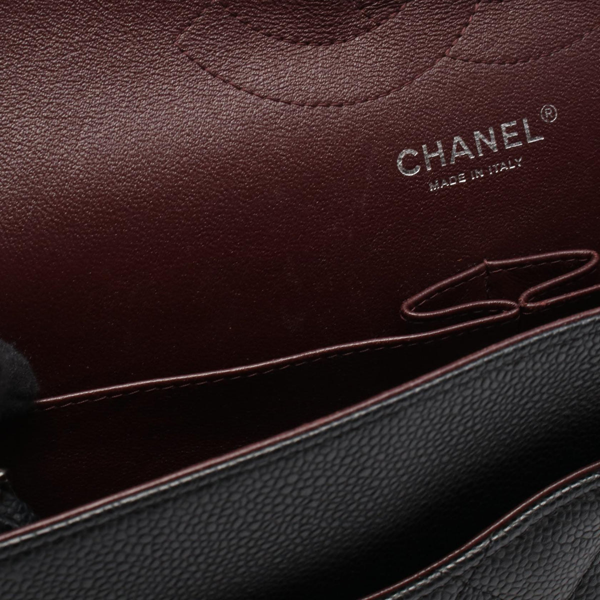 CHANEL Matelasse 30 Caviar Skin Bag, Black