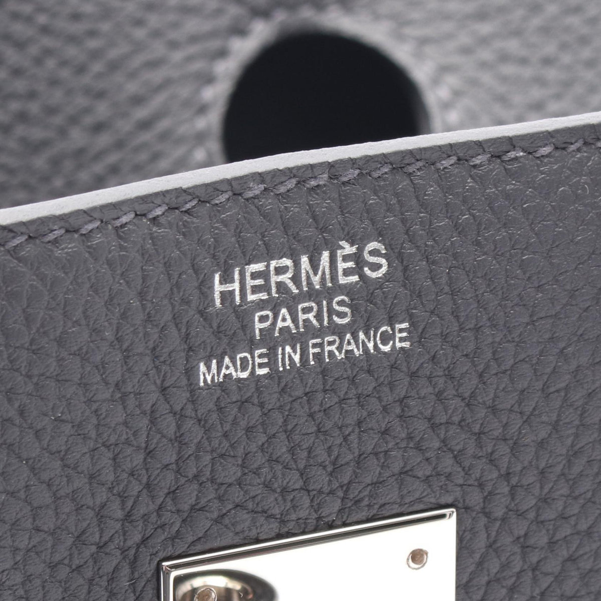 HERMES Birkin 35 Ardoise Togo Silver HW Handbag