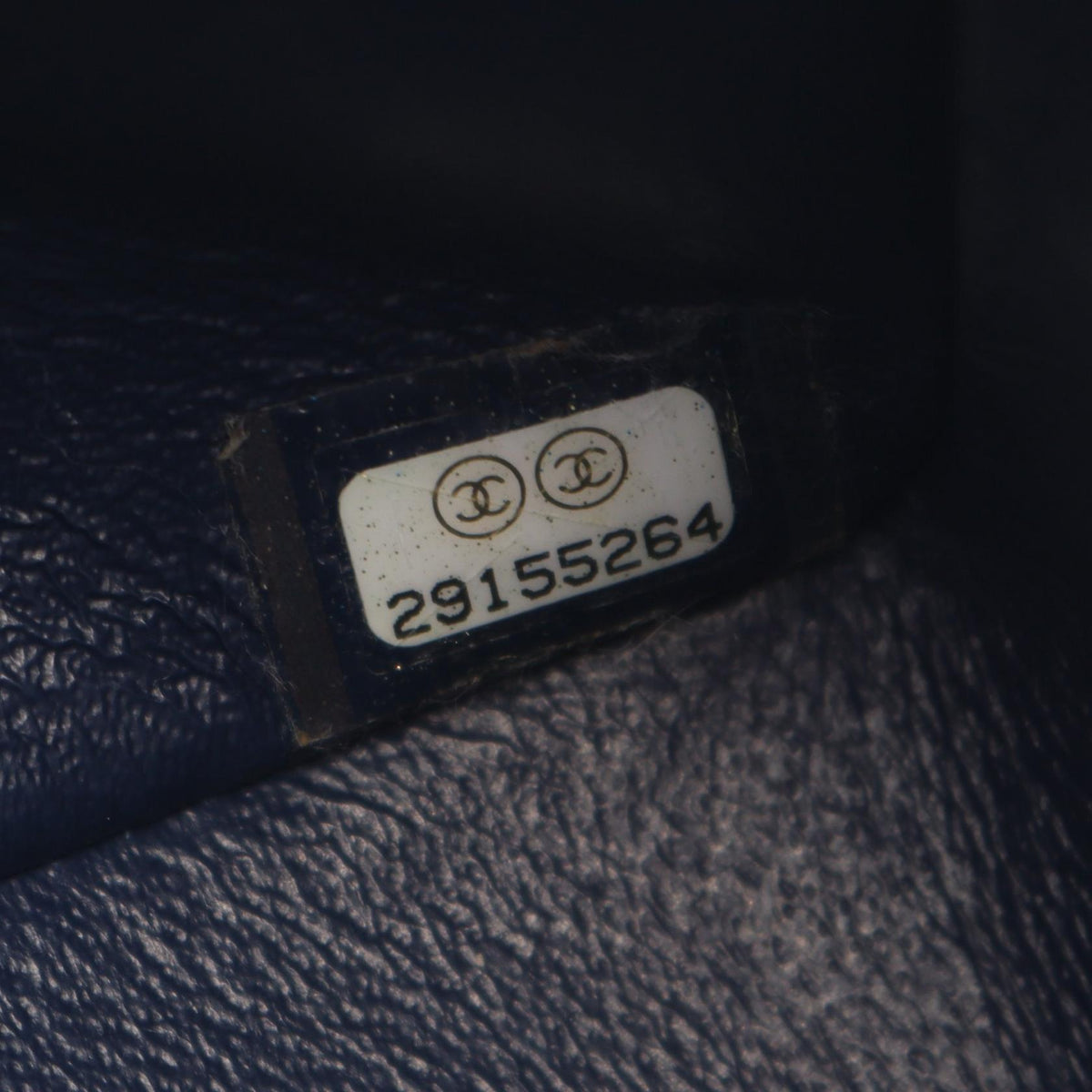 CHANEL Matelasse W Flap Caviar Bag Navy