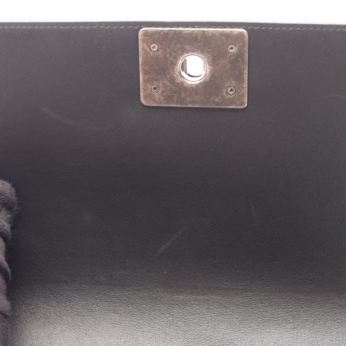 CHANEL Boy Chanel Shoulder Antique Silver Shoulder Bag