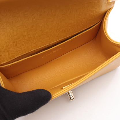 CHANEL Boy Chanel Small Caviar Bag Yellow