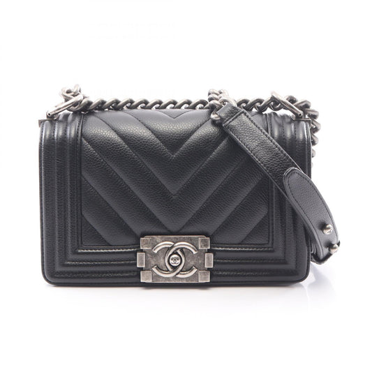 CHANEL Boy Chanel Small Caviar Bag Black