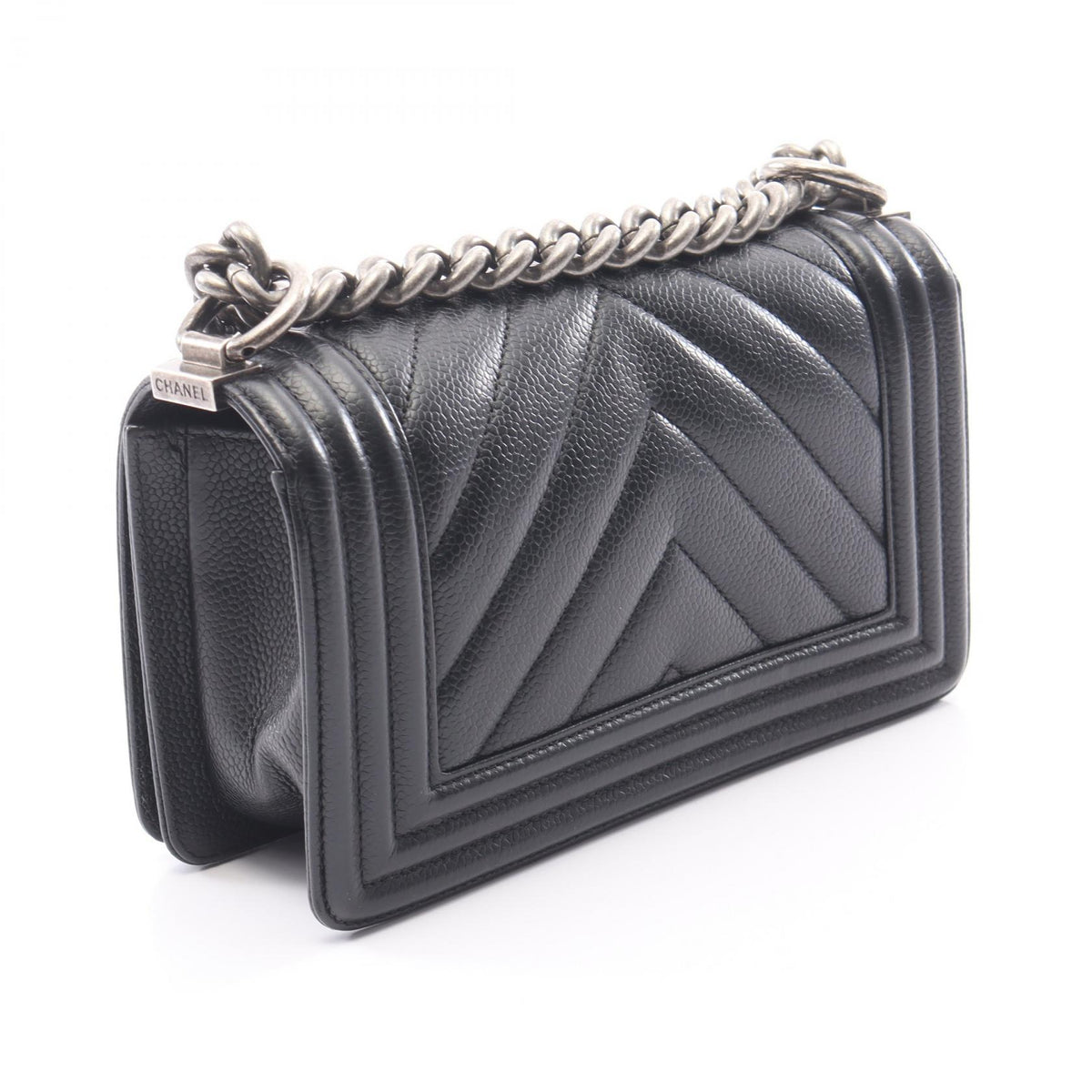 CHANEL Boy Chanel Small Caviar Bag Black