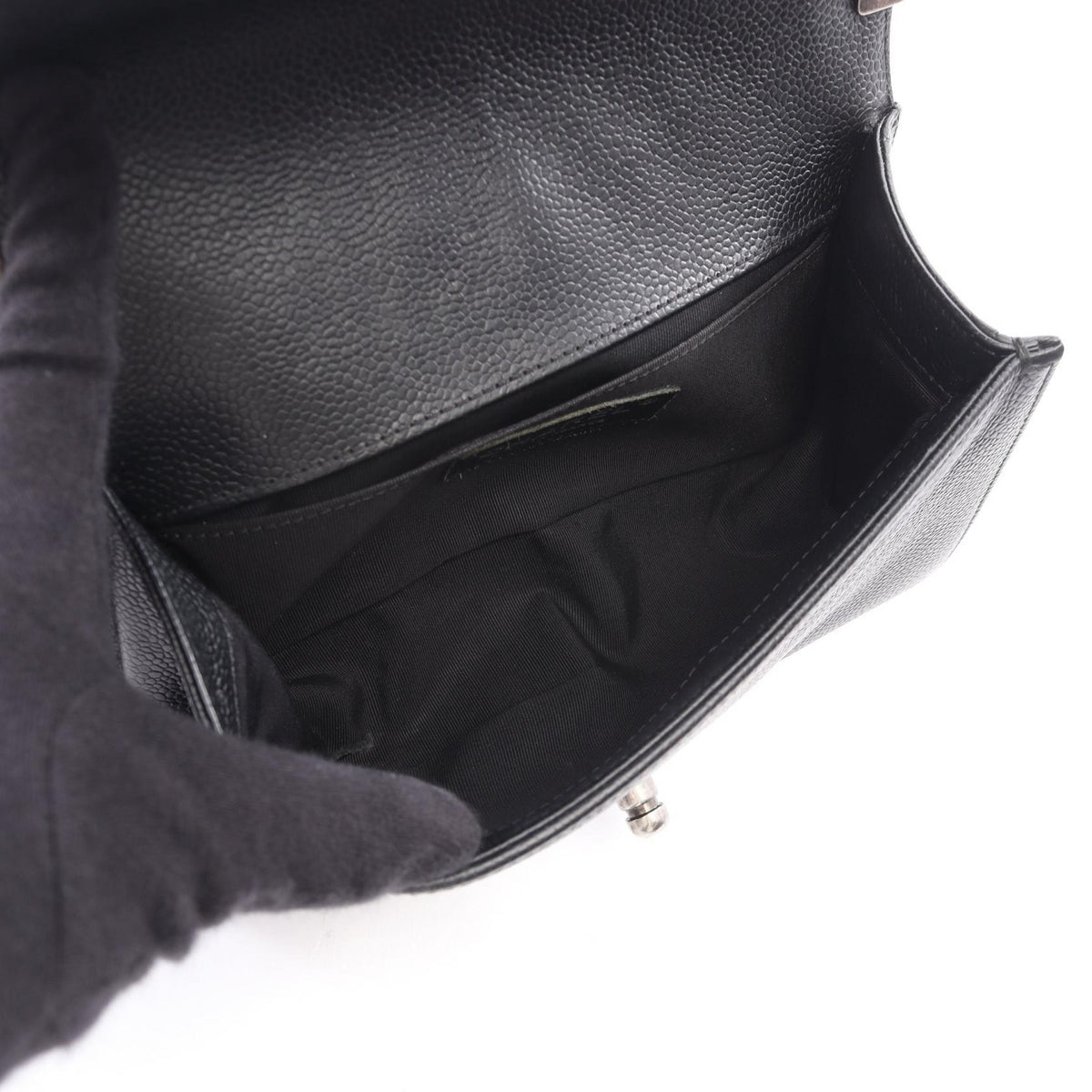 CHANEL Boy Chanel Small Caviar Bag Black