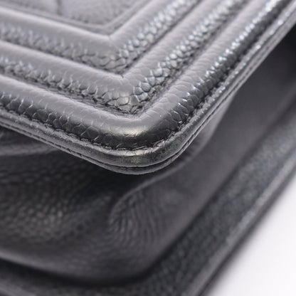 CHANEL Boy Chanel Small Caviar Bag Black
