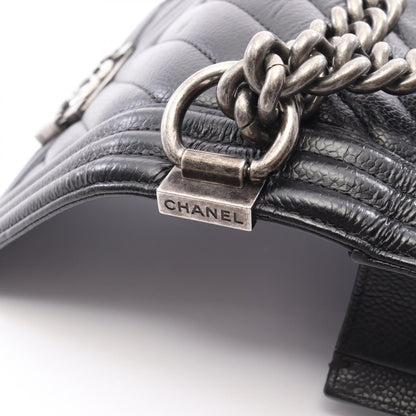 CHANEL Boy Chanel Small Caviar Bag Black
