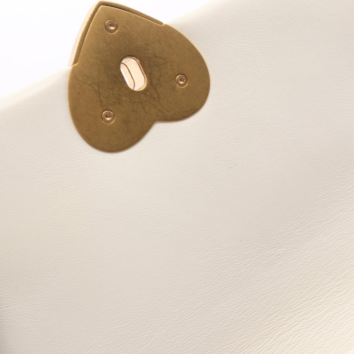 CHANEL Matelasse Heart Lock Bag White