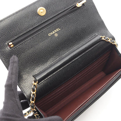 CHANEL Matelasse Caviar Skin Bag Black