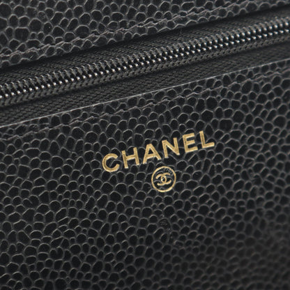 CHANEL Matelasse Caviar Skin Bag Black