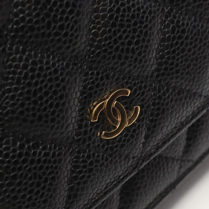 CHANEL Matelasse Caviar Skin Bag Black