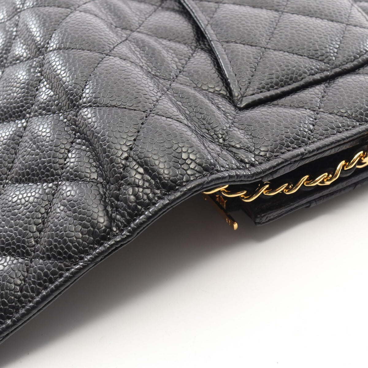 CHANEL Matelasse Caviar Skin Bag Black