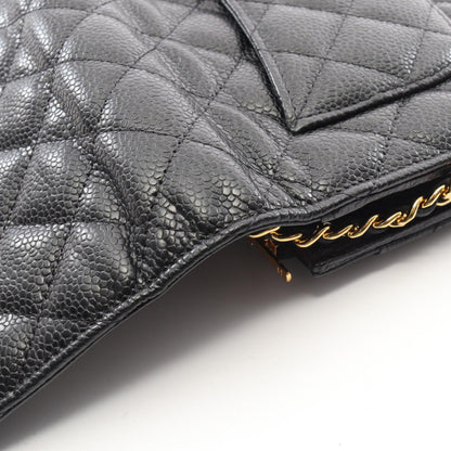 CHANEL Matelasse Caviar Skin Bag Black