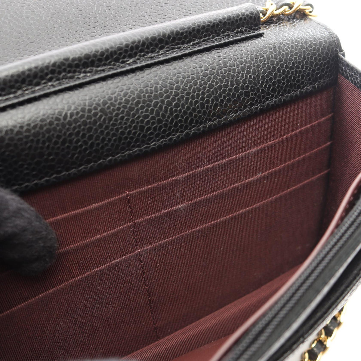 CHANEL Matelasse Caviar Skin Bag Black