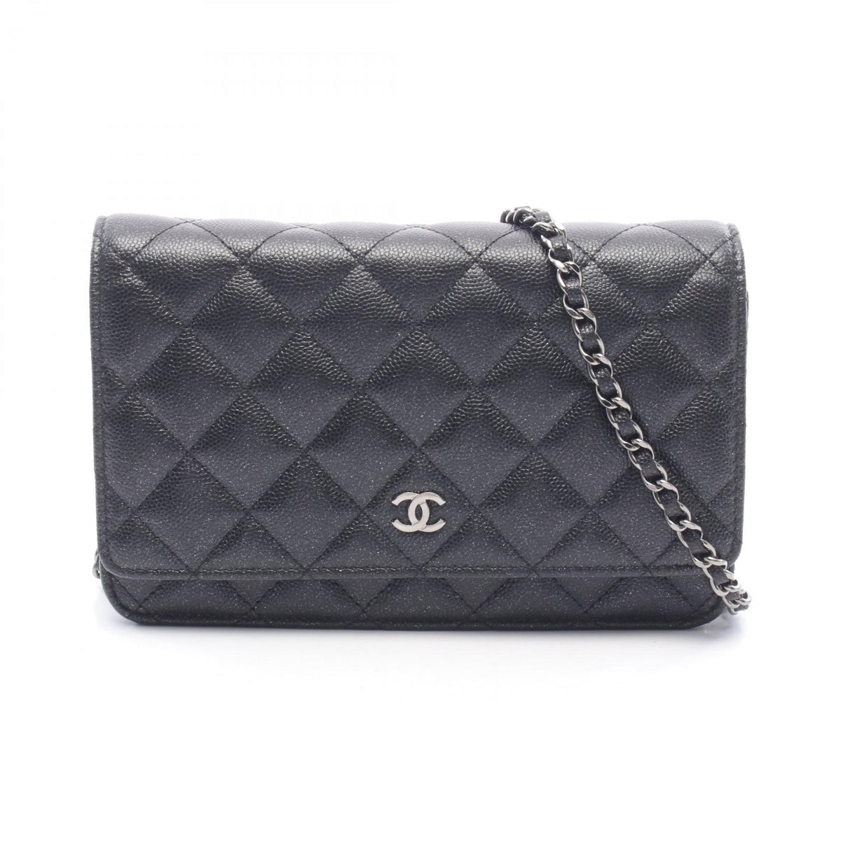 CHANEL Matelassé Caviar Skin Bag Black