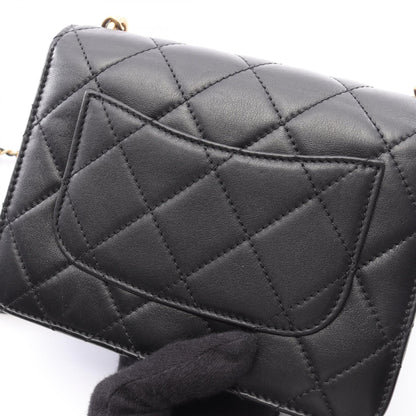 CHANEL Matelasse 2WAY Lambskin Bag Black