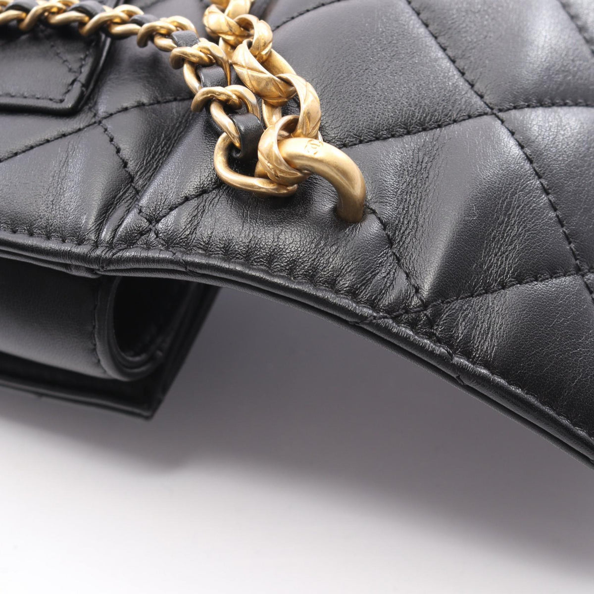 CHANEL Matelasse 2WAY Lambskin Bag Black