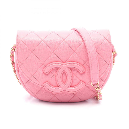 CHANEL Matelasse Caviar Mini Bag Pink