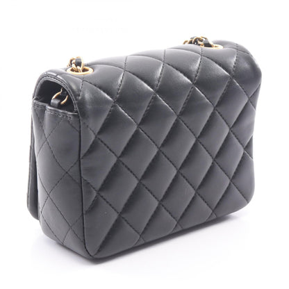 CHANEL Matelasse Shoulder Lambskin Black Shoulder Bag
