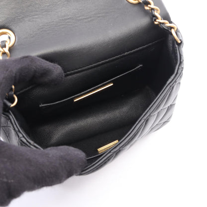 CHANEL Matelasse Shoulder Lambskin Black Shoulder Bag