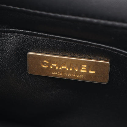 CHANEL Matelasse Shoulder Lambskin Black Shoulder Bag