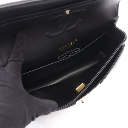 CHANEL Black Lambskin Shoulder Bag