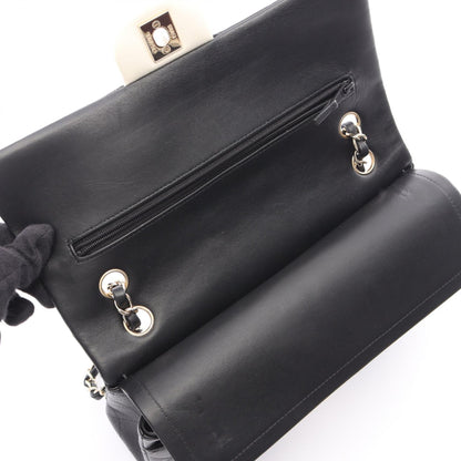 CHANEL Black Lambskin Shoulder Bag