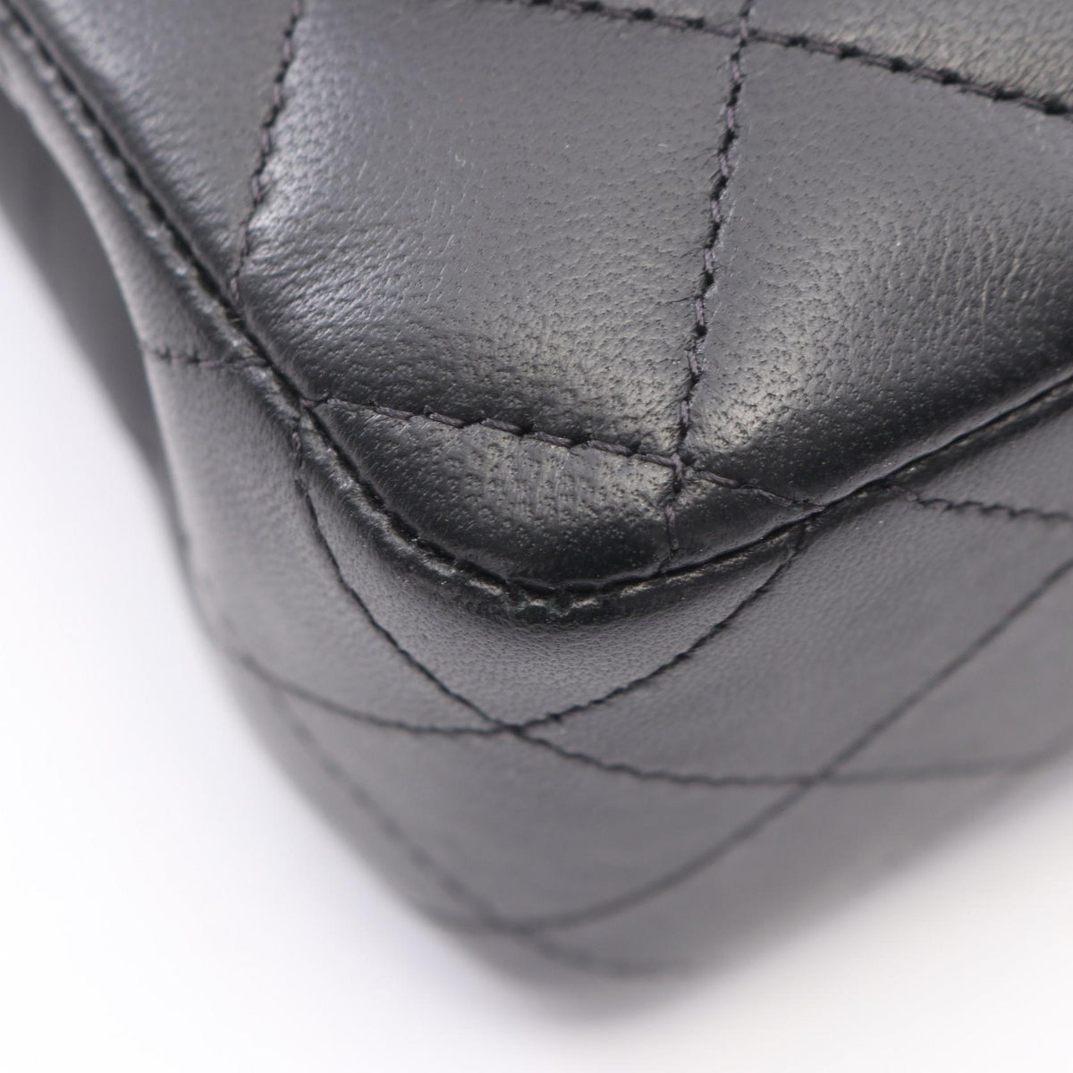 CHANEL Black Lambskin Shoulder Bag