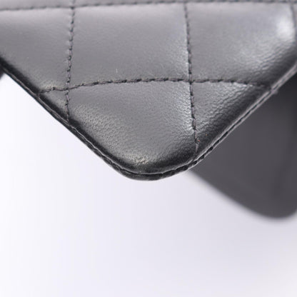 CHANEL Black Lambskin Shoulder Bag