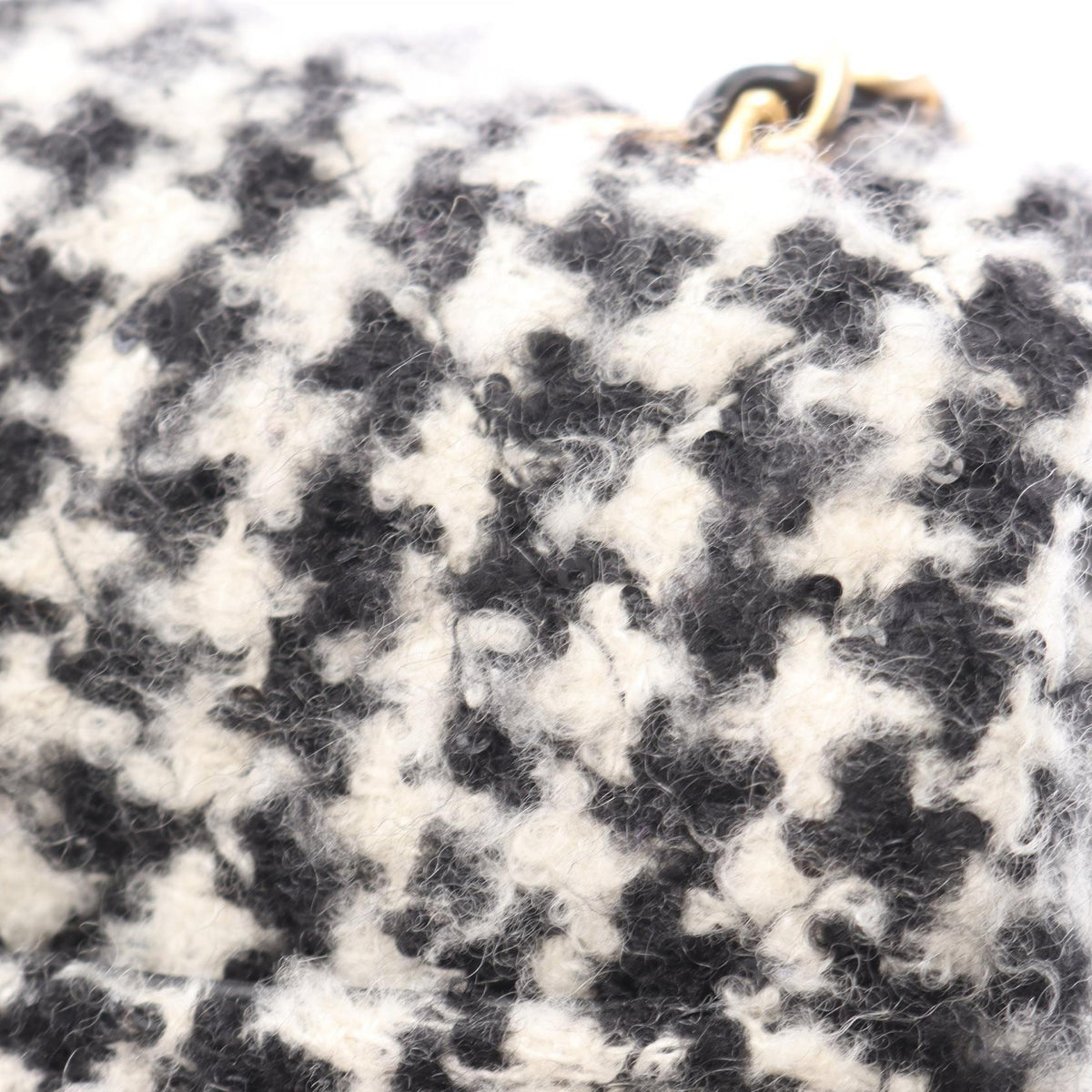 CHANEL Matelasse Houndstooth Bag B/W
