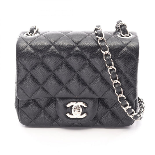 CHANEL Mini Matelasse Caviar Bag Black