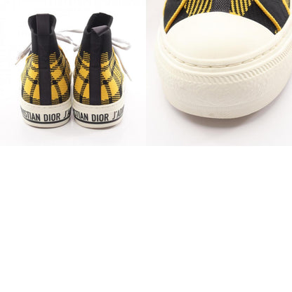 Dior WALK'N'DIOR Yellow Check High-Top Sneakers Size 38.5