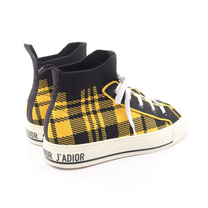 Dior WALK'N'DIOR Yellow Check High-Top Sneakers Size 38.5