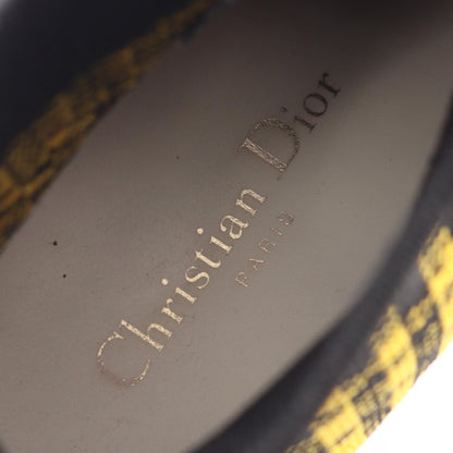 Dior WALK'N'DIOR Yellow Check High-Top Sneakers Size 38.5